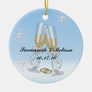 Cute Married; Our First Christmas Ceramic Tree Decoration