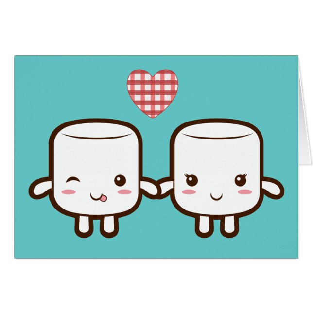 Cute Marshmallow couple (Front Horizontal)
