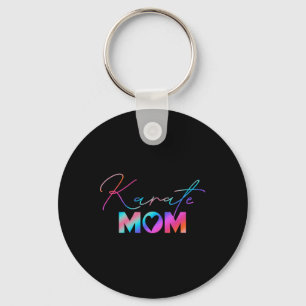 Cute Martial Arts Mother's Day Rainbow Karate Mum Key Ring