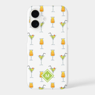 Cute Martinis and Cocktails Pattern with Monogram