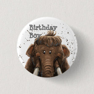 Cute Mastodon 3 Cm Round Badge