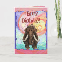 Cute Mastodon Happy Birthday