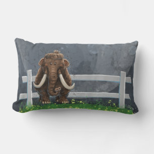 Cute Mastodon Lumbar Cushion