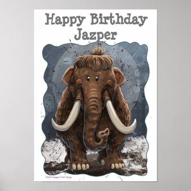 Cute Mastodon Poster (Front)