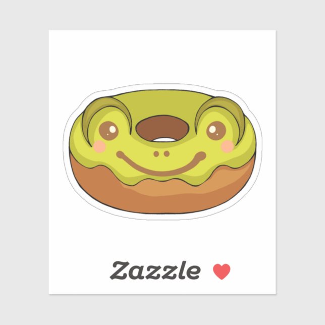 Cute Matcha Frog Doughnut (Sheet)