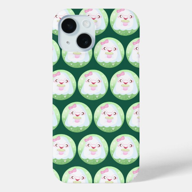 Cute Matcha Latte Ghost Case-Mate iPhone Case (Back)