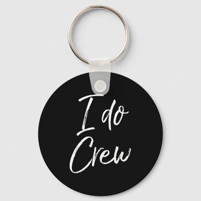 Cute Matching Bridal Party For Women &amp; Men I D Key Ring (Front)