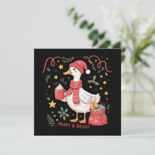 Cute Matching Christmas Goose Funny Family Ducks  Holiday Card