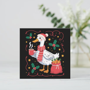 Cute Matching Christmas Goose Funny Family Ducks  Holiday Card