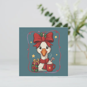 Cute Matching Christmas Goose Funny Family Ducks  Holiday Card
