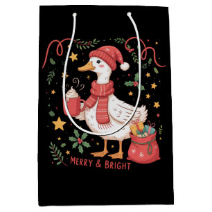 Cute Matching Christmas Goose Funny Family Ducks  Medium Gift Bag