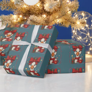 Cute Matching Christmas Goose Funny Family Ducks Wrapping Paper