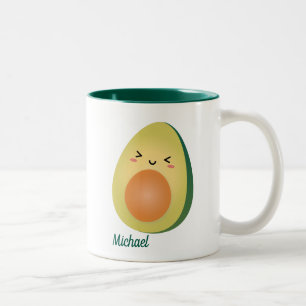 Cute Matching Couple Avocados Funny Lets Avocuddle Two-Tone Coffee Mug