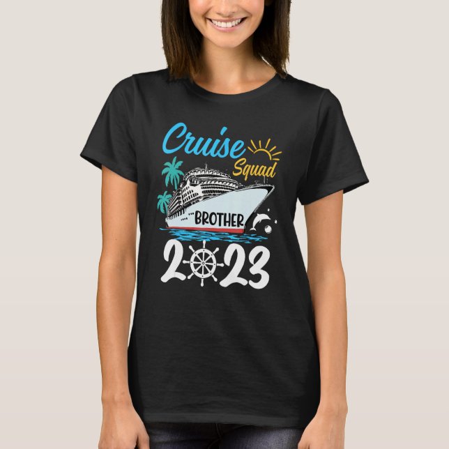 Cute Matching Family Cruise Squad 2023 Brother Cru T-Shirt (Front)