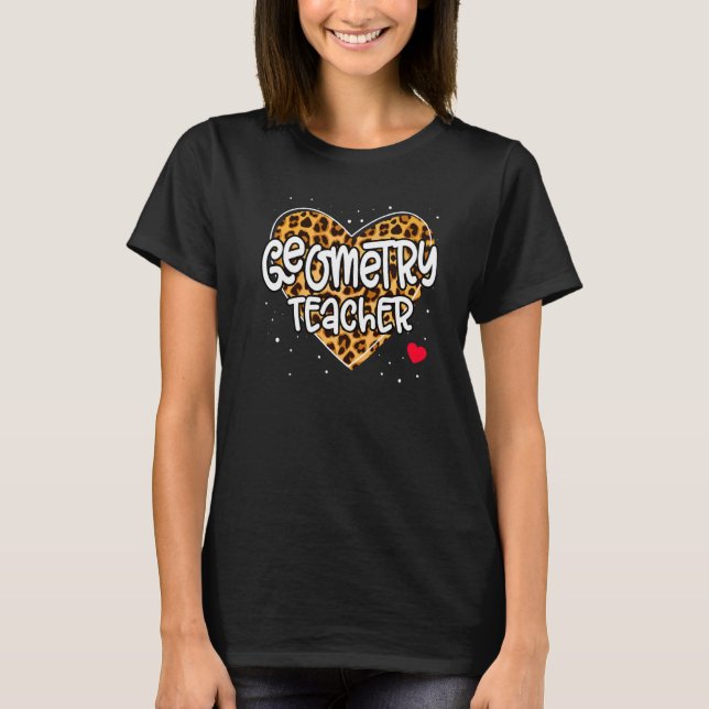 Cute Math Coach Teacher Mathematical Geometry Teac T-Shirt (Front)