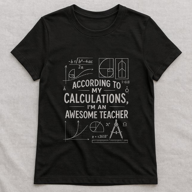 Cute Math Formula Tee, Funny Awesome Teacher T-Shirt (Creator Uploaded)
