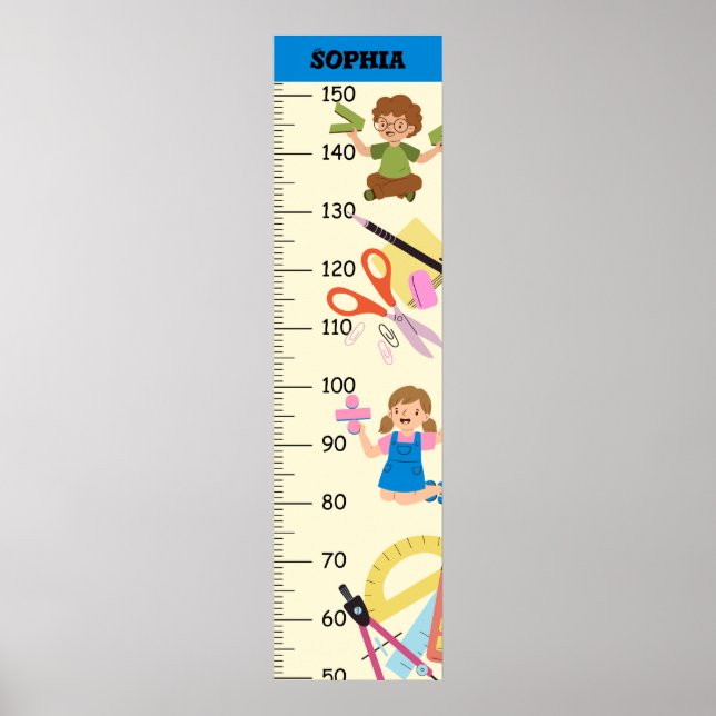 Cute Math Growth Chart (Front)