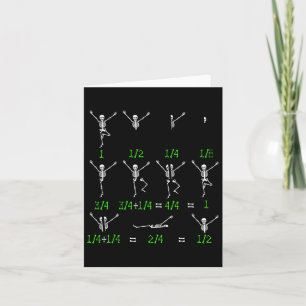 Cute Math Teacher Equation Skeleton Math Students  Card