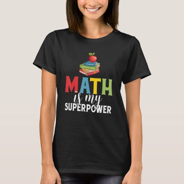 Cute Math Teacher  First Grade Mathematic Math Quo T-Shirt (Front)
