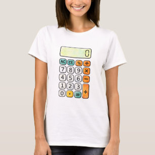 Cute Maths Calculator T Shirt for Kids School