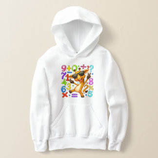 Cute Maths Fox Numbers Hoodie for Kids