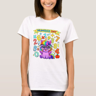 Cute Maths Numbers Elephant Cartoon T Shirt Kids!!