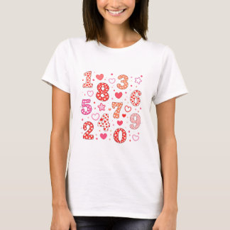 Cute Maths Numbers Pattern T Shirt for Kids