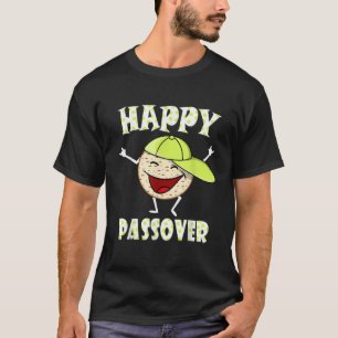 Cute Matzah Smurah saying Happy Passover Jewish Pe T-Shirt