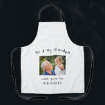 Cute Me & My Grandpa Photo Apron<br><div class="desc">My & My Grandpa Make Quite the Team Photo White Apron.</div>
