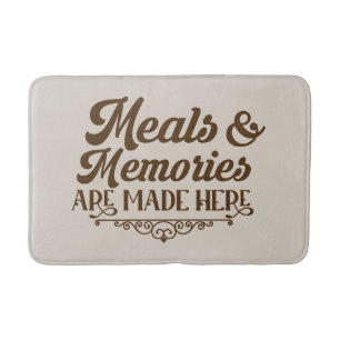 Cute meals memories word art  bath mat