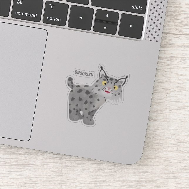 Cute mean bobcat lynx cartoon (Detail)