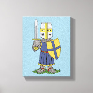 Cute Mediaeval Knight Canvas Print