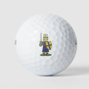 Cute Mediaeval Knight Golf Balls