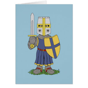 Cute Mediaeval Knight Greeting Card