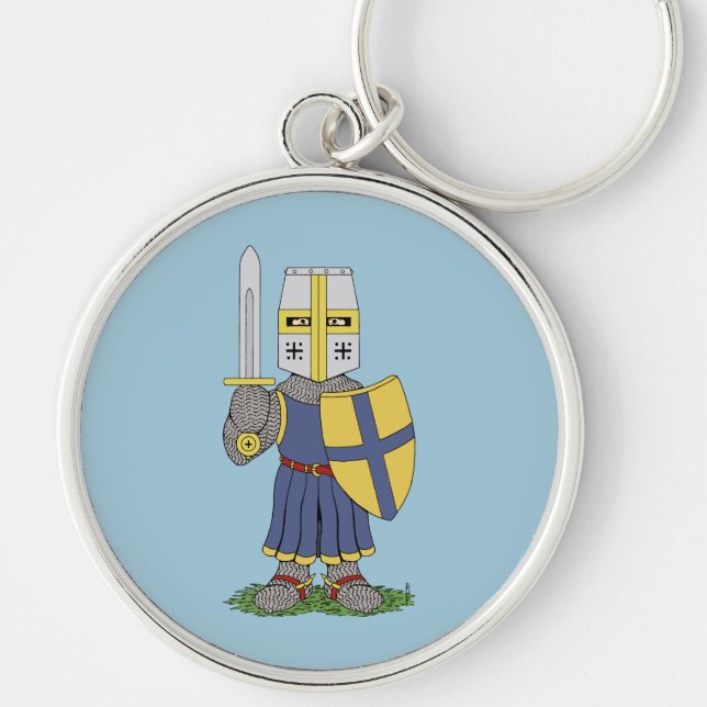 Cute Mediaeval Knight Key Ring (Front)