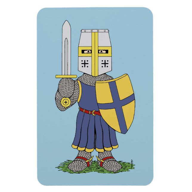 Cute Mediaeval Knight Magnet (Vertical)