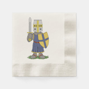 Cute Mediaeval Knight Napkin