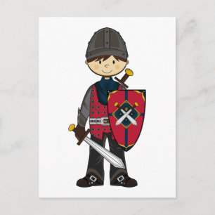Cute Mediaeval Knight Postcard