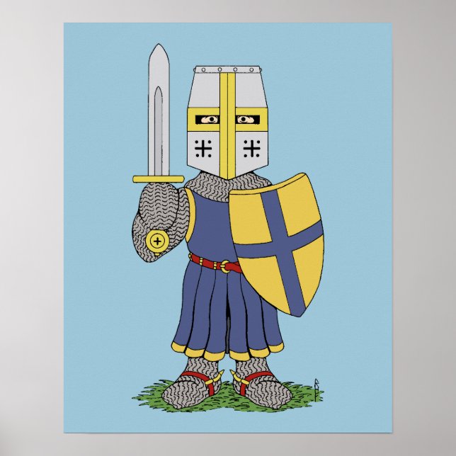 Cute Mediaeval Knight Poster (Front)