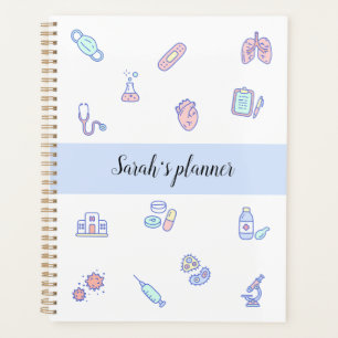 Cute medical cartoon doctor nursing doodles planner