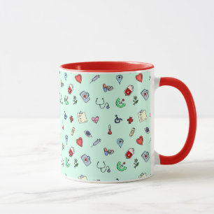 Cute Medical Icon Pattern Mug