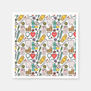 Cute Medical Nurse, Doctor, Healthcare Themed   Napkin