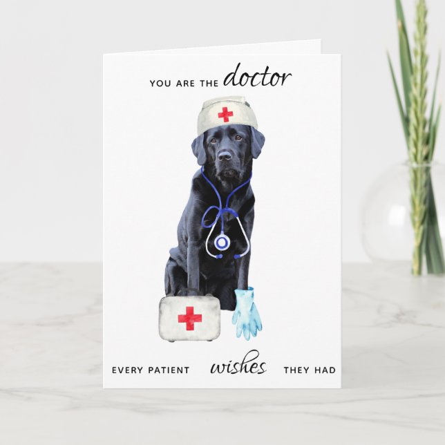 Cute Medical Professional Doctor Thank You Card (Front)