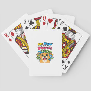 Cute Medusa Puppy Mythological Dog Funny Playing Cards