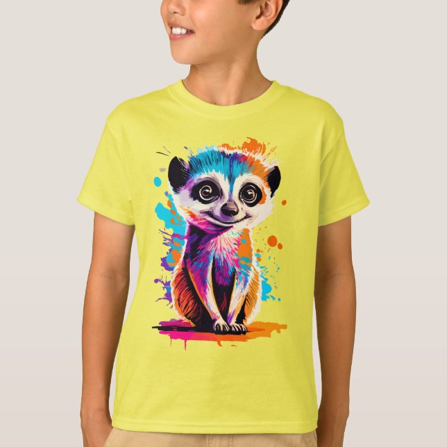 Cute Meerkat - Baby Meerkat Colourful - Meerkat  T-Shirt (Front)
