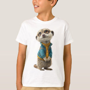 Cute Meerkat in a Tiny Jacket Kids T-Shirt