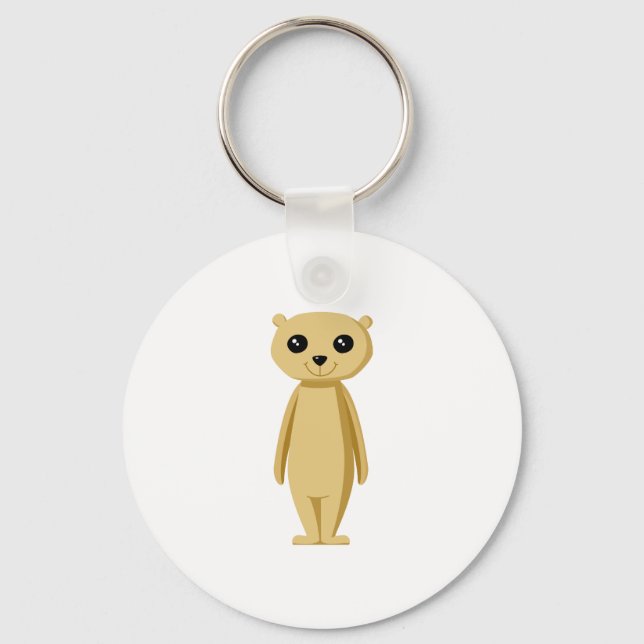 Cute Meerkat. Key Ring (Front)