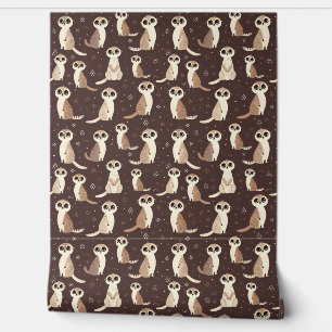 Cute Meerkat Pattern Wallpaper