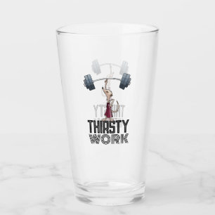 Cute Meerkat Thirsty Work Weightlifting Cartoon Glass