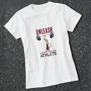 Cute Meerkat Unleash Your Inner Athlete Cartoon T-Shirt